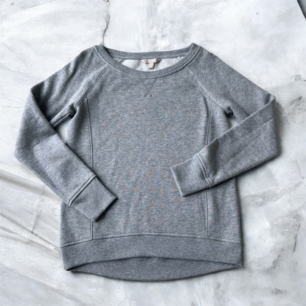 Banana Republic Cozy Soft Pullover Sweatshirt Gray XS Lounge Atheisure Basic